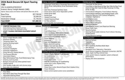 2026 Buick Encore GX Sport Touring