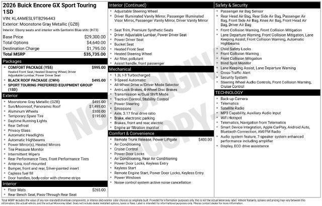 2026 Buick Encore GX Sport Touring