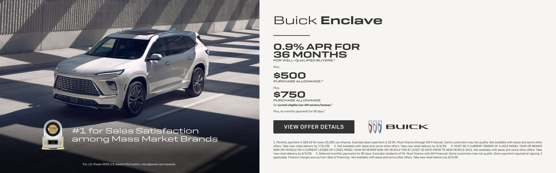 0.9% APR FOR 36 MONTHS
FOR WELL-QUALIFIED BUYERS.1

Plus, $500 PURCHASE ALLOWANCE. 2

Plus, $750 ...