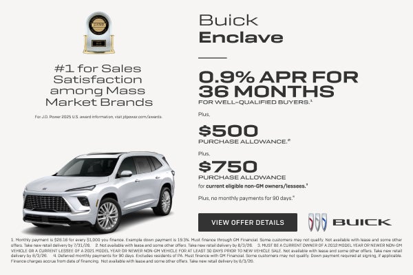 0.9% APR FOR 36 MONTHS
FOR WELL-QUALIFIED BUYERS.1

Plus, $500 PURCHASE ALLOWANCE. 2

Plus, $750 ...