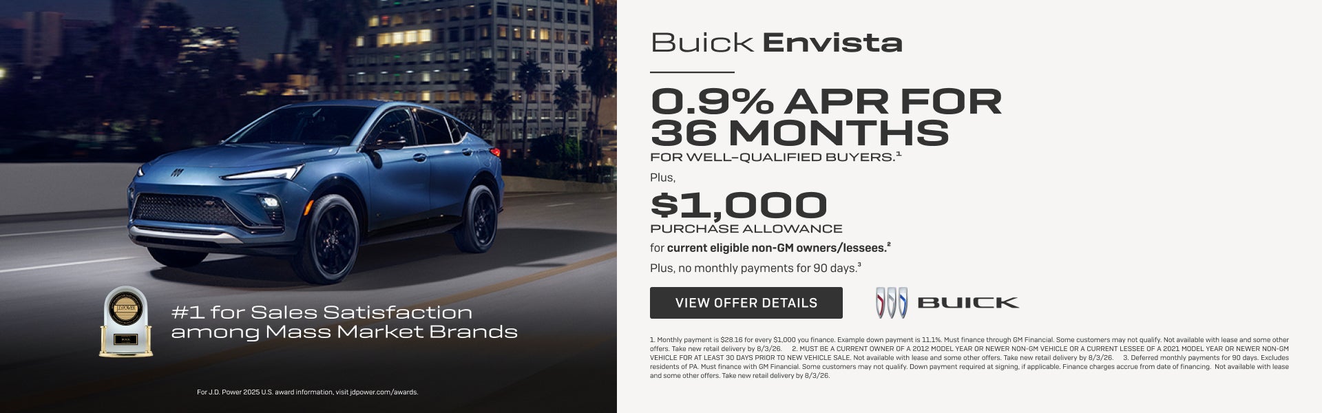 0.9% APR FOR 36 MONTHS 
FOR WELL-QUALIFIED BUYERS.1

Plus, $750 PURCHASE ALLOWANCE for current el...