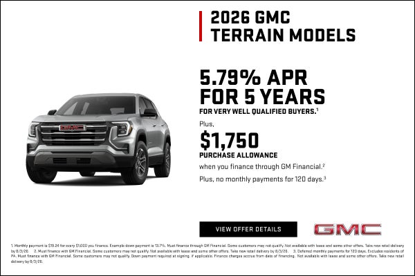 5.79% APR FOR 5 YEARS for very well-qualified buyers.1

Plus, $1,000 PURCHASE ALLOWANCE.2

Plus, ...